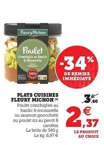 Hyper U Plats Cuisinés Fleury Michon offre