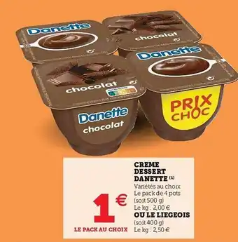 Crème Dessert Danette Ou Le Liégeois