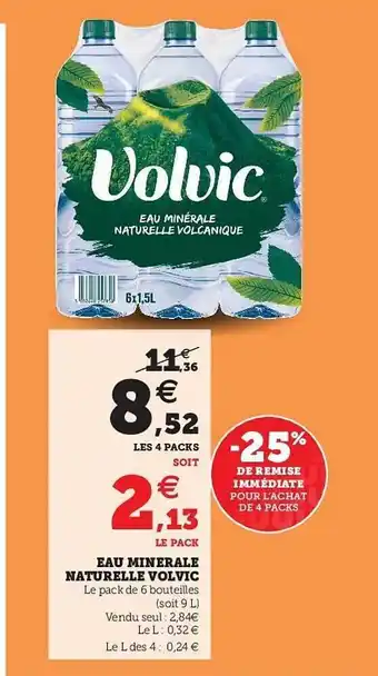 Hyper U Eau Minérale Naturelle Volvic offre