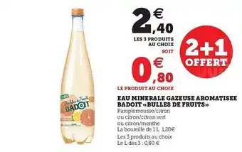 Eau Minérale Gazeuse Aromatisée Badoit «bulles De Fruits»