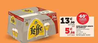 Hyper U Bière Blonde Abbaye De Leffe 6,6° offre