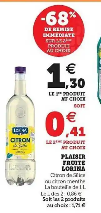 Hyper U Plaisir Fruité Lorina offre