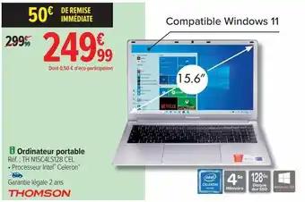 Carrefour Ordinateur portable thomson offre