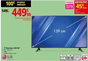 Carrefour Téléviseur led 4k lg offre