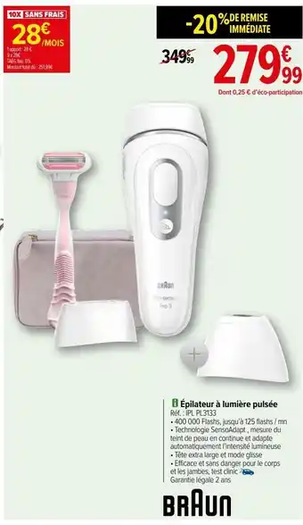 Carrefour Épilateur à lumière pulsée braun offre