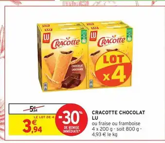 Intermarché Express Cracotte chocolat lu offre
