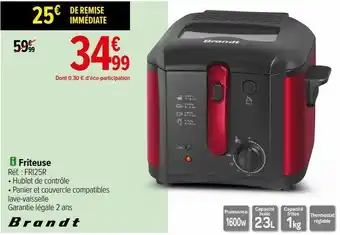 Carrefour Friteuse brandt offre