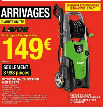 Brico Dépôt Nettoyeur Haute-pression Ikon 225 Bar offre