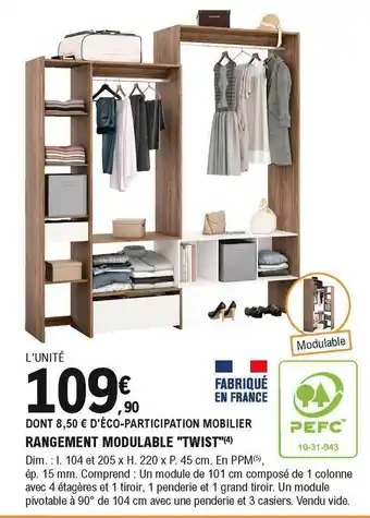 E.Leclerc Brico Rangement Modulable offre