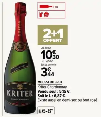 Carrefour Mousseux brut offre