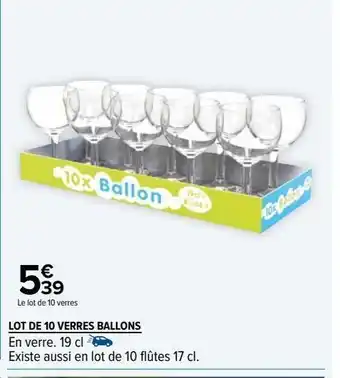 Lot de 10 verres ballons