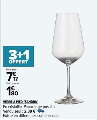 Carrefour Verre à pied "sandra" offre
