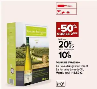 Carrefour Touraine sauvignon offre
