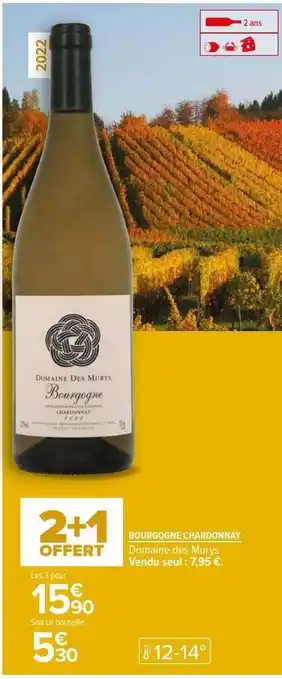 Carrefour Bourgogne chardonnay offre