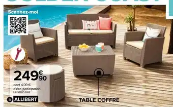 Carrefour Salon bas 4 places mia capuccino offre