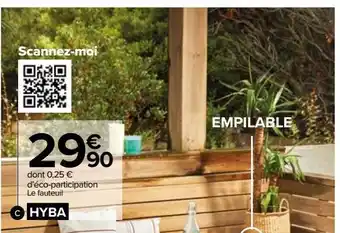 Carrefour Fauteuil acier résine tressée offre