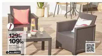 Carrefour Ensemble balcon lola graphite offre