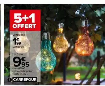 Carrefour Ampoule solaire à suspendre offre