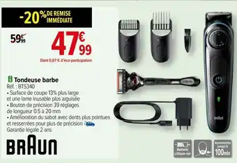 Carrefour Tondeuse barbe braun offre