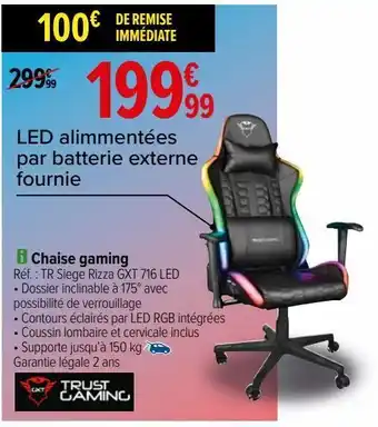 Chaise gaming trust gaming