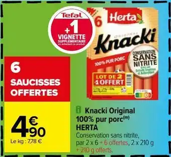 Knacki original 100% pur porc herta