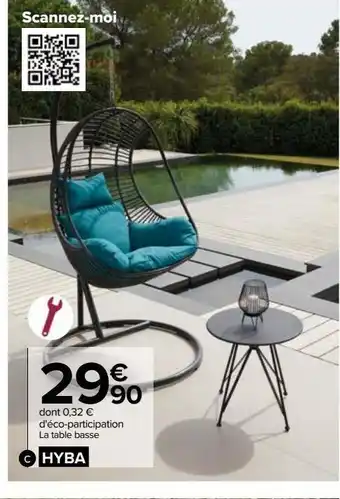 Carrefour Table basse noire offre