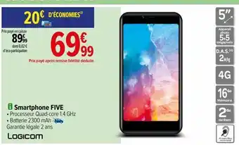 Carrefour Smartphones five logicom offre