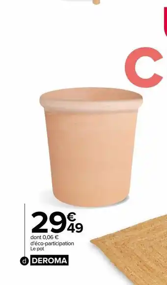 Carrefour Pot en terre cuite cilindro offre