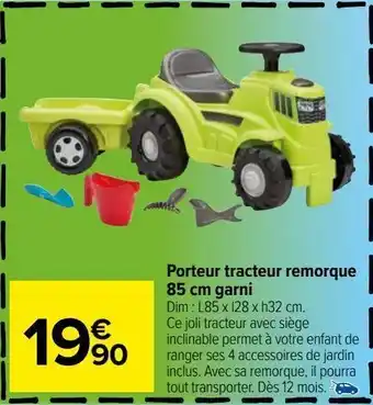 Porteur tracteur remorque 85 cm garni