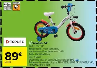 Carrefour Vélo kids 14" offre