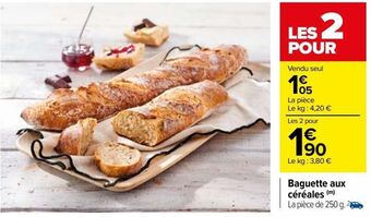 Carrefour Baguette aux céréales offre