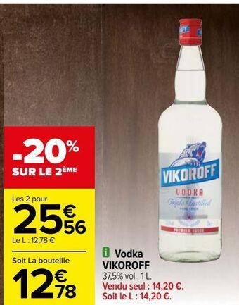 Carrefour Vodka vikoroff offre