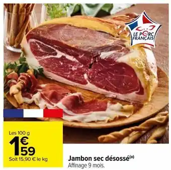 Jambon sec désossé