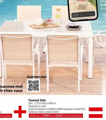 Carrefour Market Fauteuil tello offre
