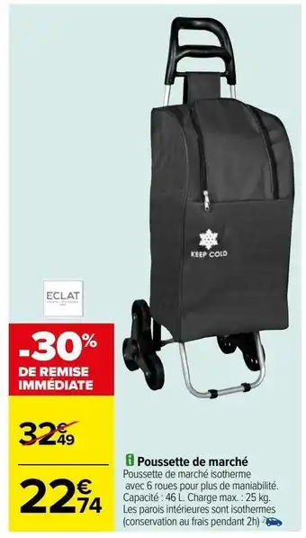 Carrefour Poussette de marché offre