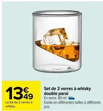 Carrefour Set de verres à whisky double paroi offre