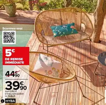 Carrefour Market Fauteuil acapulco offre