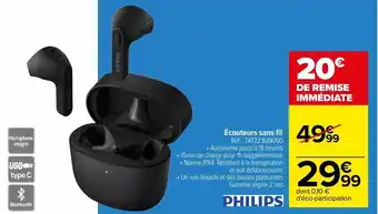Carrefour Écouteurs sans fil offre
