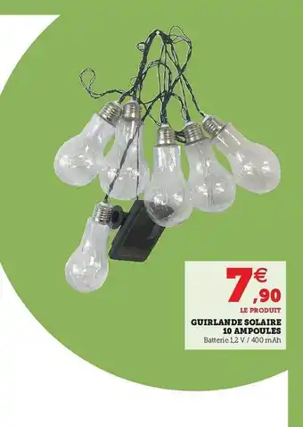 Hyper U Guirlande Solaire 10 Ampoules offre