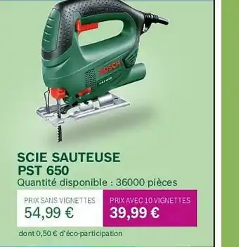 Hyper U Scie Sauteuse Pst 650 Bosch offre