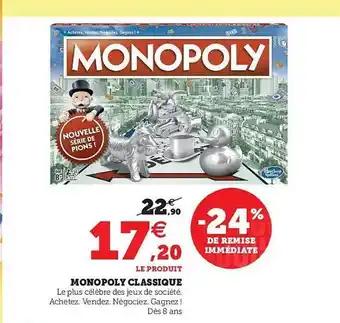 Hyper U Monopoly Classique offre