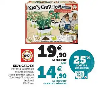 Hyper U Kid's Garden Educa offre