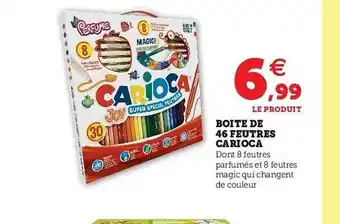 Hyper U Boîte 46 Feutres Carioca offre
