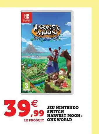 Hyper U Jeu Nintendo Switch Harvest Moon : One World offre