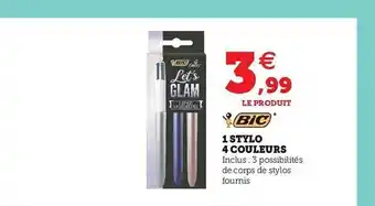 Hyper U 1 Stylo 4 Couleurs Bic offre
