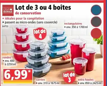 Norma Lot de 3 ou 4 boîtes offre