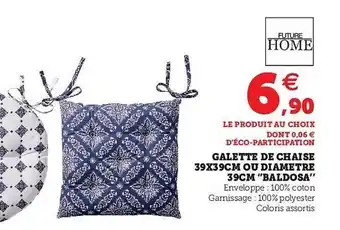 Hyper U Galette De Chaise 39 X 39 Cm Ou Diamètre 39 Cm offre
