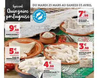 Hyper U Filet De Morue Salée, Miette De Morue Salée, Morceaux De Morue, Miette De Colin D'alaska offre