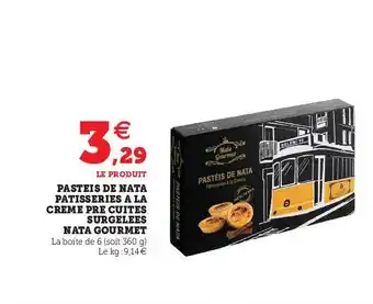Hyper U Pasteis De Nata Patisseries à La Crème Pré Cuites Surgelées Nata Gourmet offre