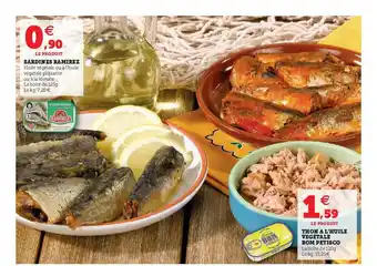 Hyper U Sardines Ramirez, Thon à L'huile Végétale Bom Petisco offre